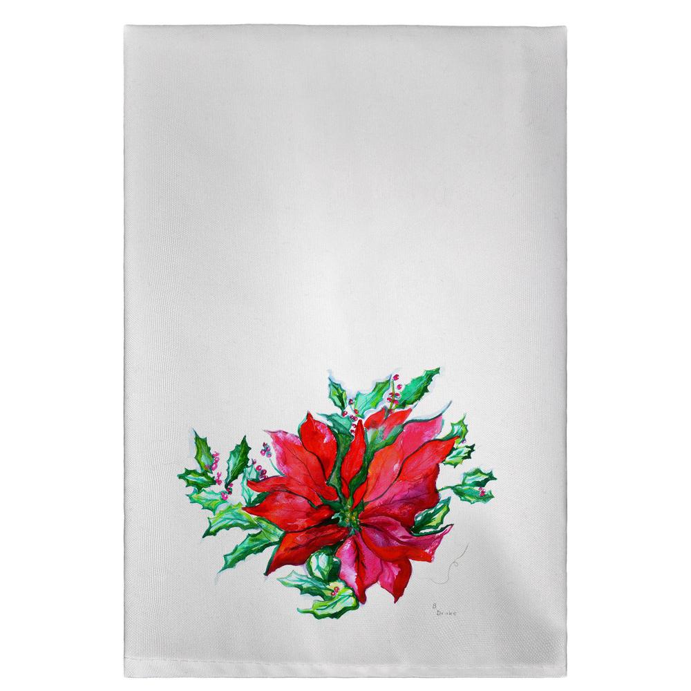 Poinsettia Guest Towel. Picture 1