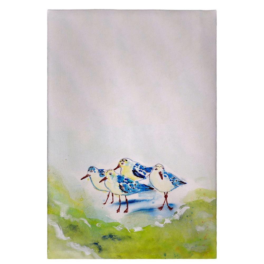 Green Sanderlings Guest Towel. Picture 1