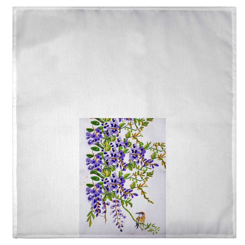 Wisteria and Bird Guest Towel. Picture 2
