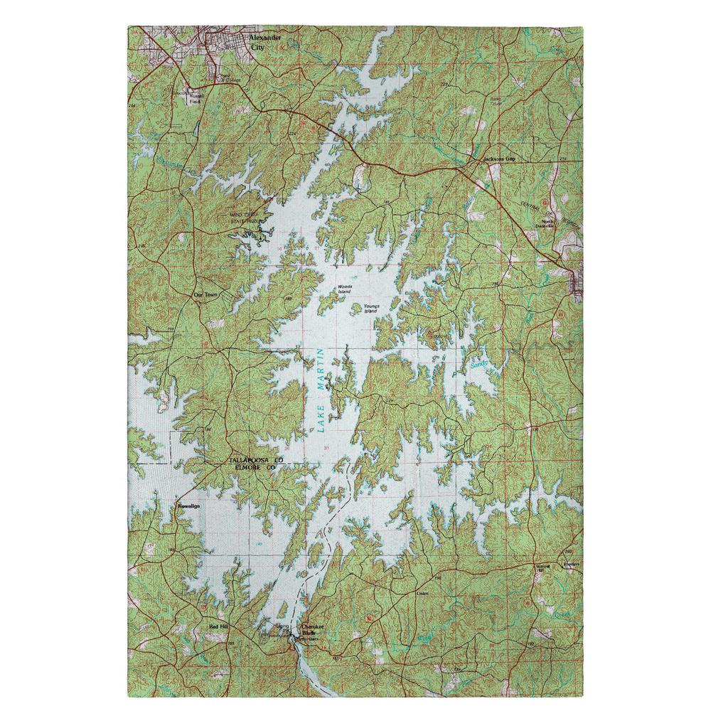 Lake Martin, AL Nautical Map Guest Towel. Picture 1