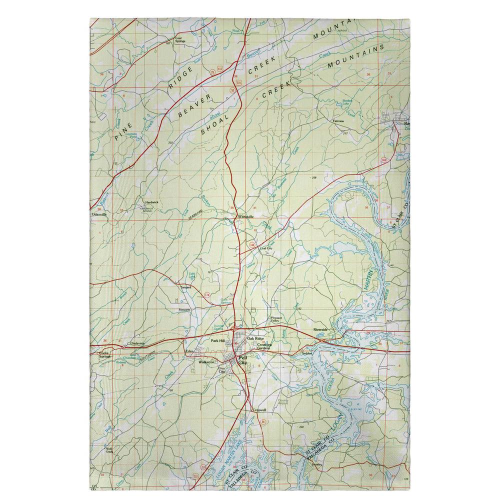 Logan Martin Lake, AL Nautical Map Guest Towel. Picture 1