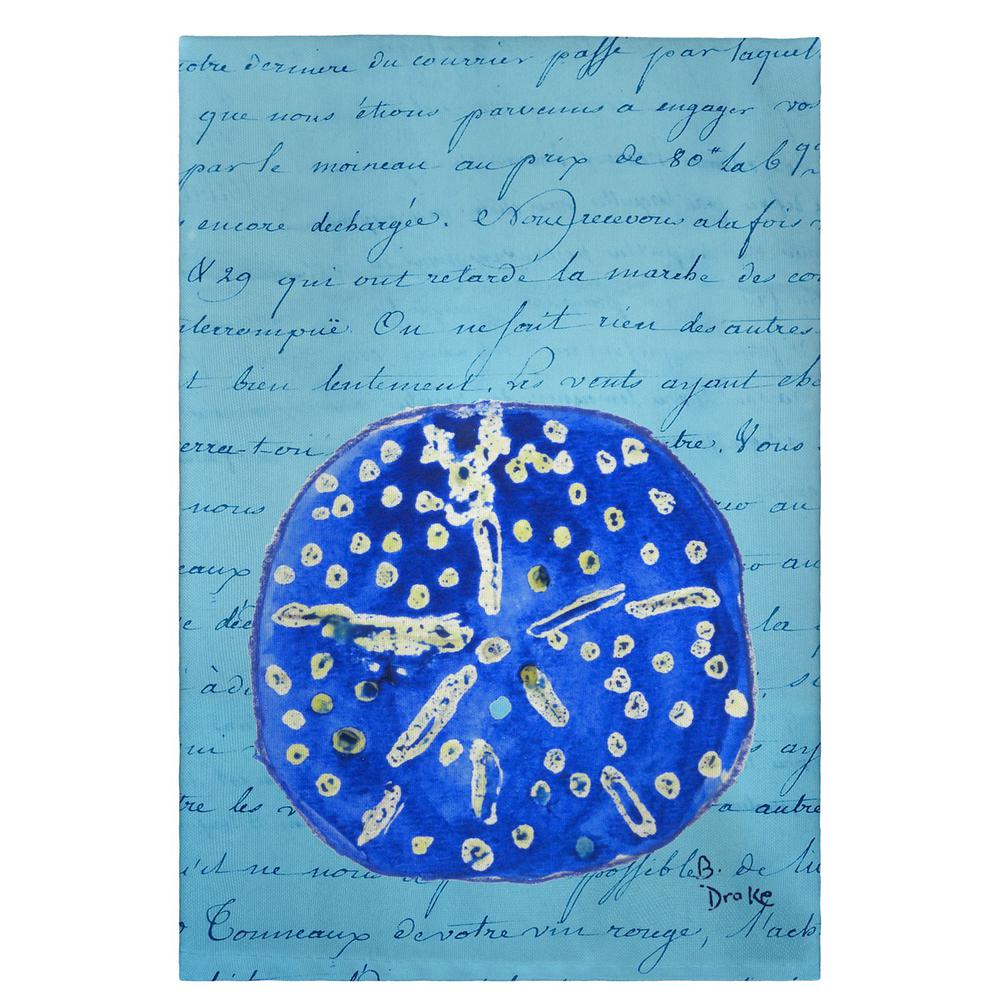 Blue Sand Dollar Guest Towel. Picture 1