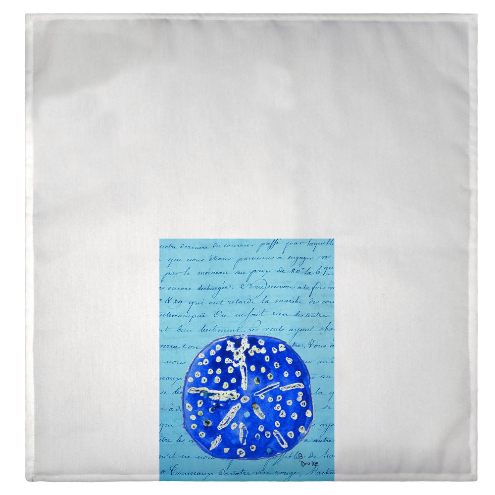 Blue Sand Dollar Guest Towel. Picture 2