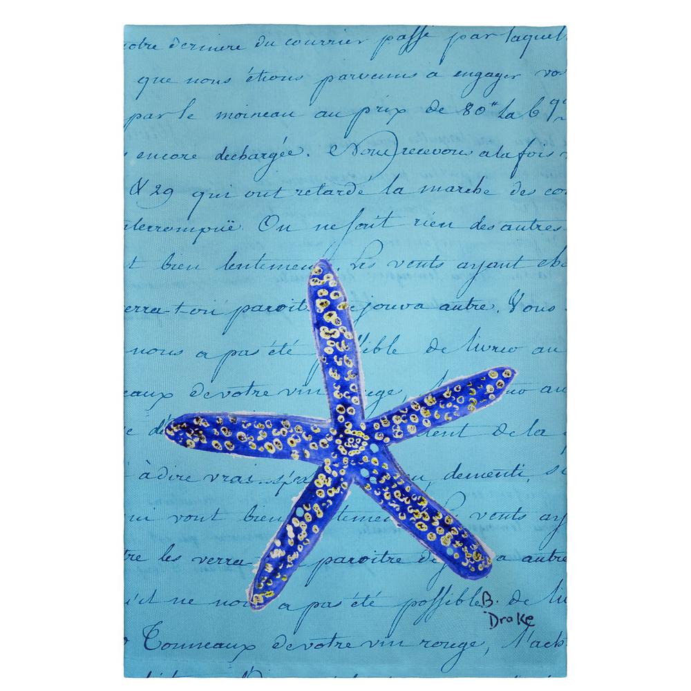 Blue Starfish Guest Towel. Picture 1