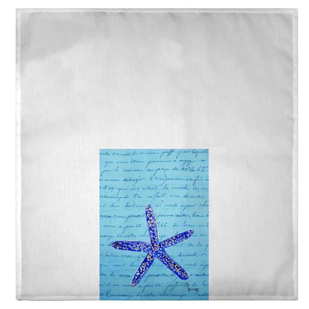 Blue Starfish Guest Towel. Picture 2