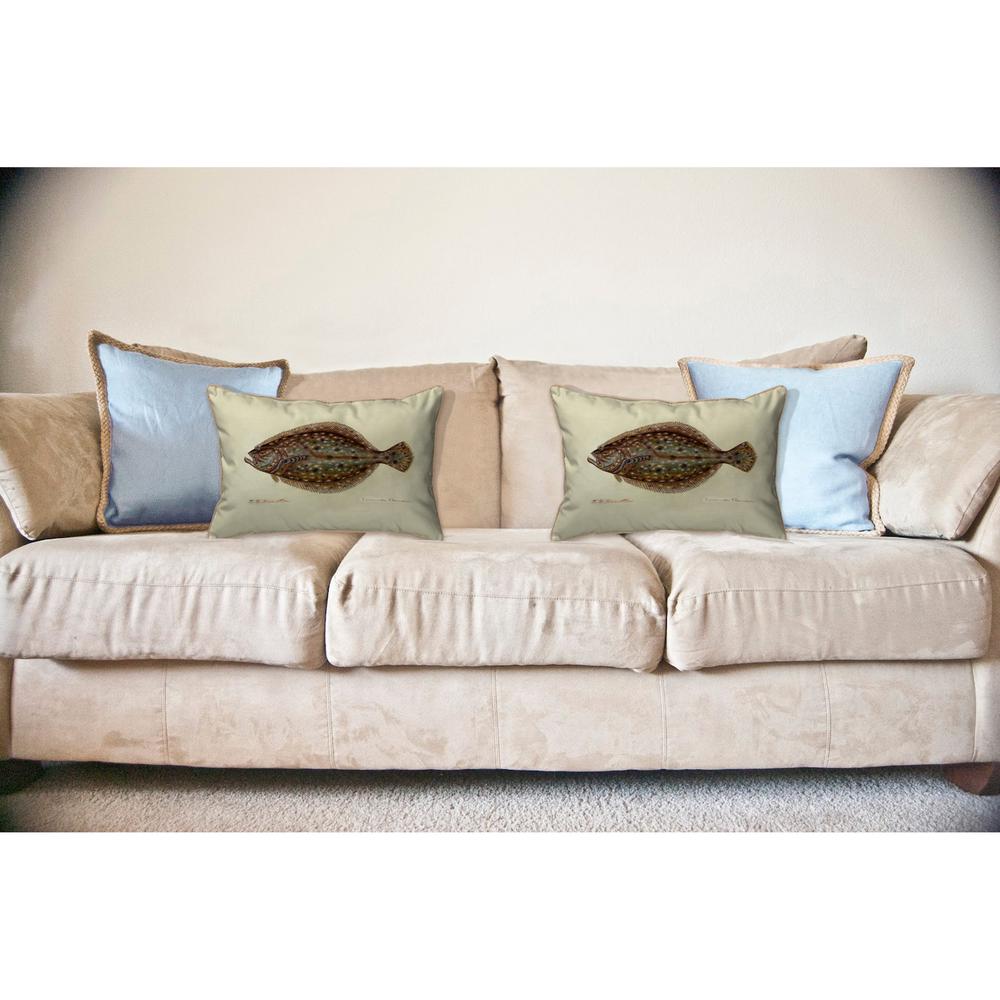 Flounder Large Indoor/Outdoor Pillow 16x20. Picture 3