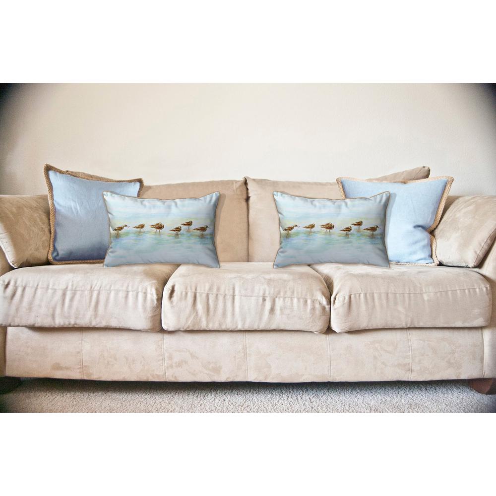 Avocets Large Indoor/Outdoor Pillow 16x20. Picture 3