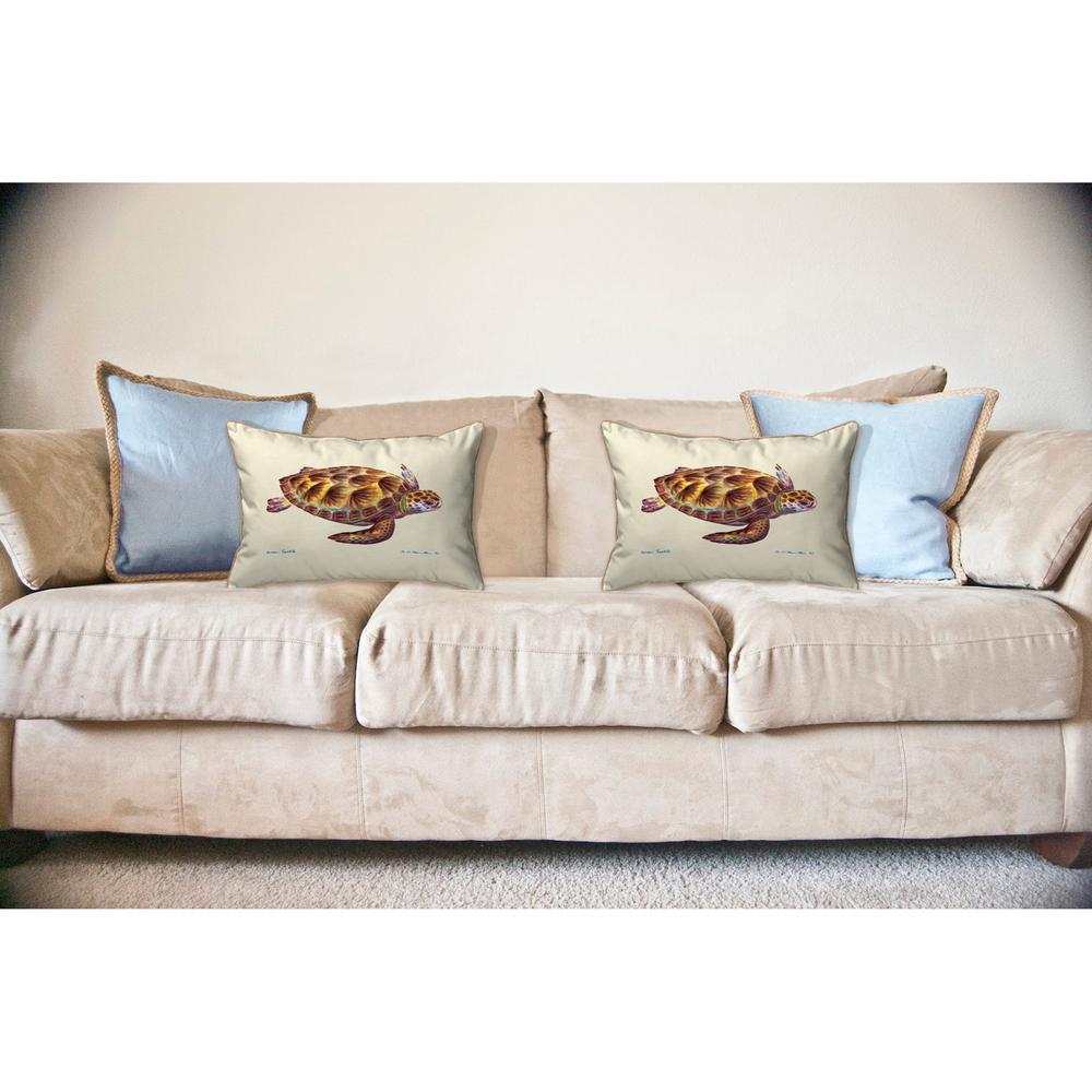 Green Sea Turtle Large Indoor/Outdoor Pillow 16x20. Picture 3