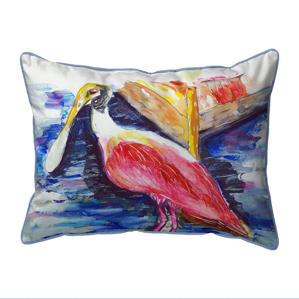 Spoonbill Large Indoor/Outdoor Pillow 16x20. Picture 1