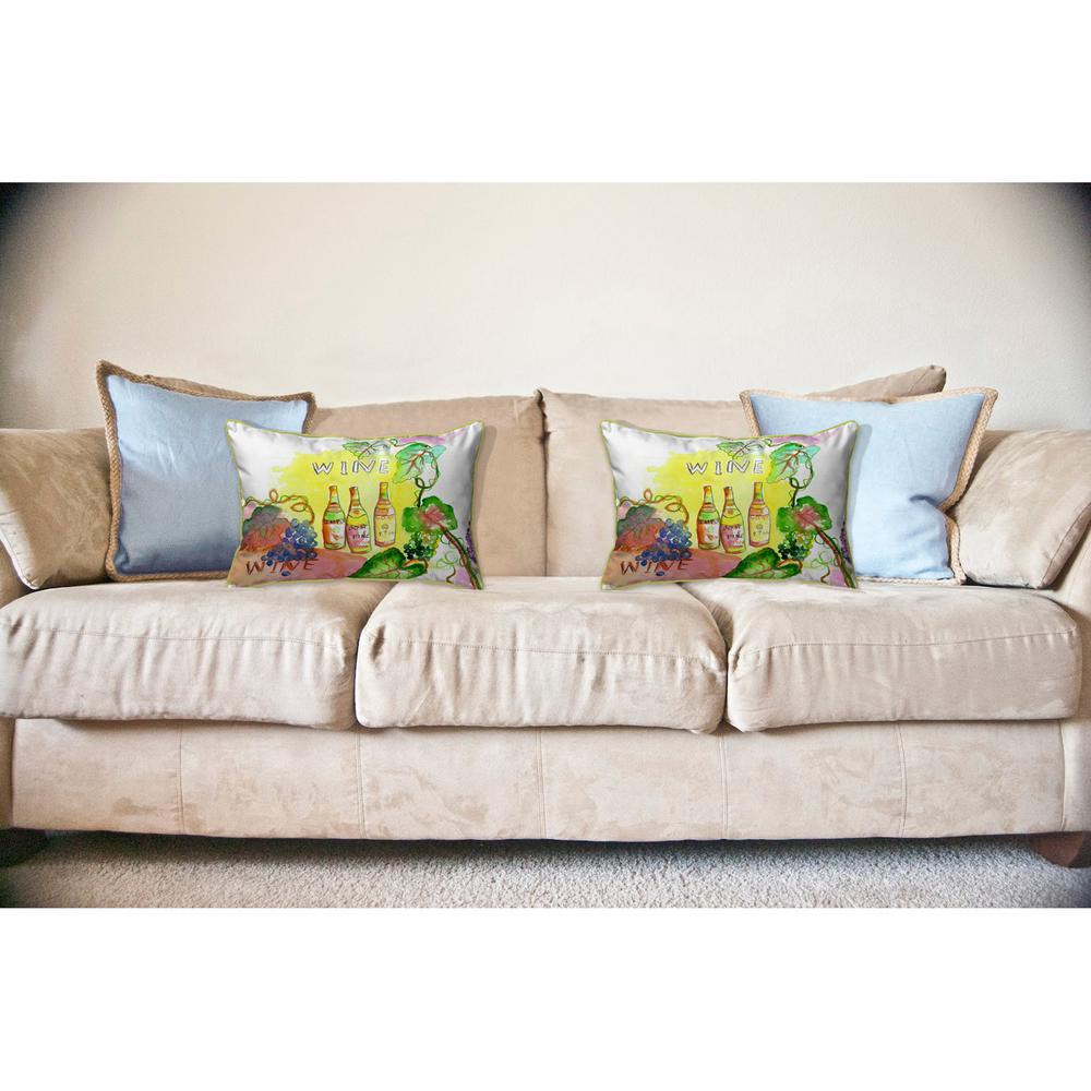 Wine Bottles Large Indoor/Outdoor Pillow 16x20. Picture 3
