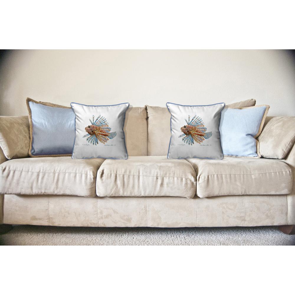 Lion Fish Guest Towel Large Indoor/Outdoor Pillow 18x18. Picture 3