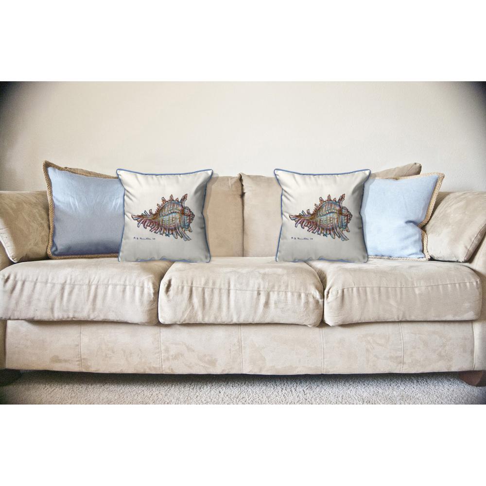 Conch Large Indoor/Outdoor Pillow 18x18. Picture 3