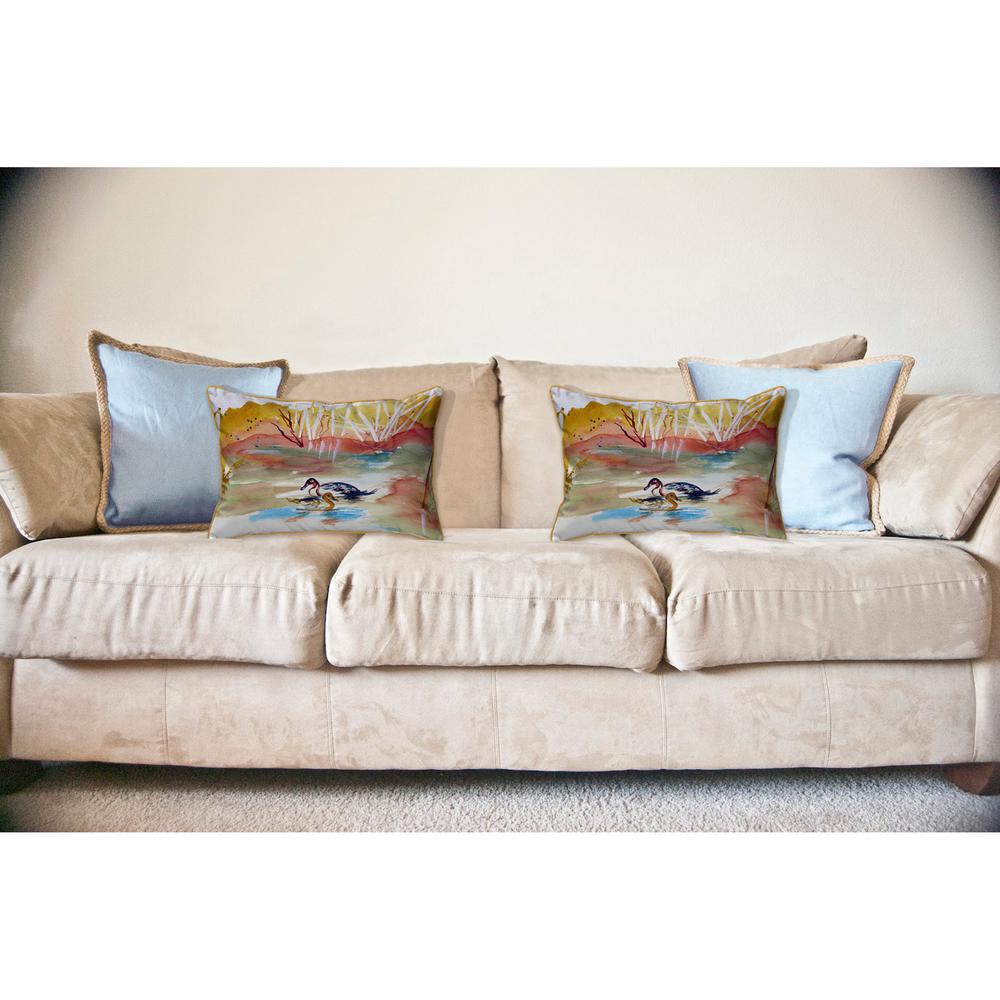 Redhead Pair Large Indoor/Outdoor Pillow 16x20. Picture 3