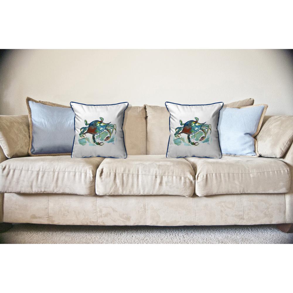 Betsy's Crab Large Indoor/Outdoor Pillow 18x18. Picture 3