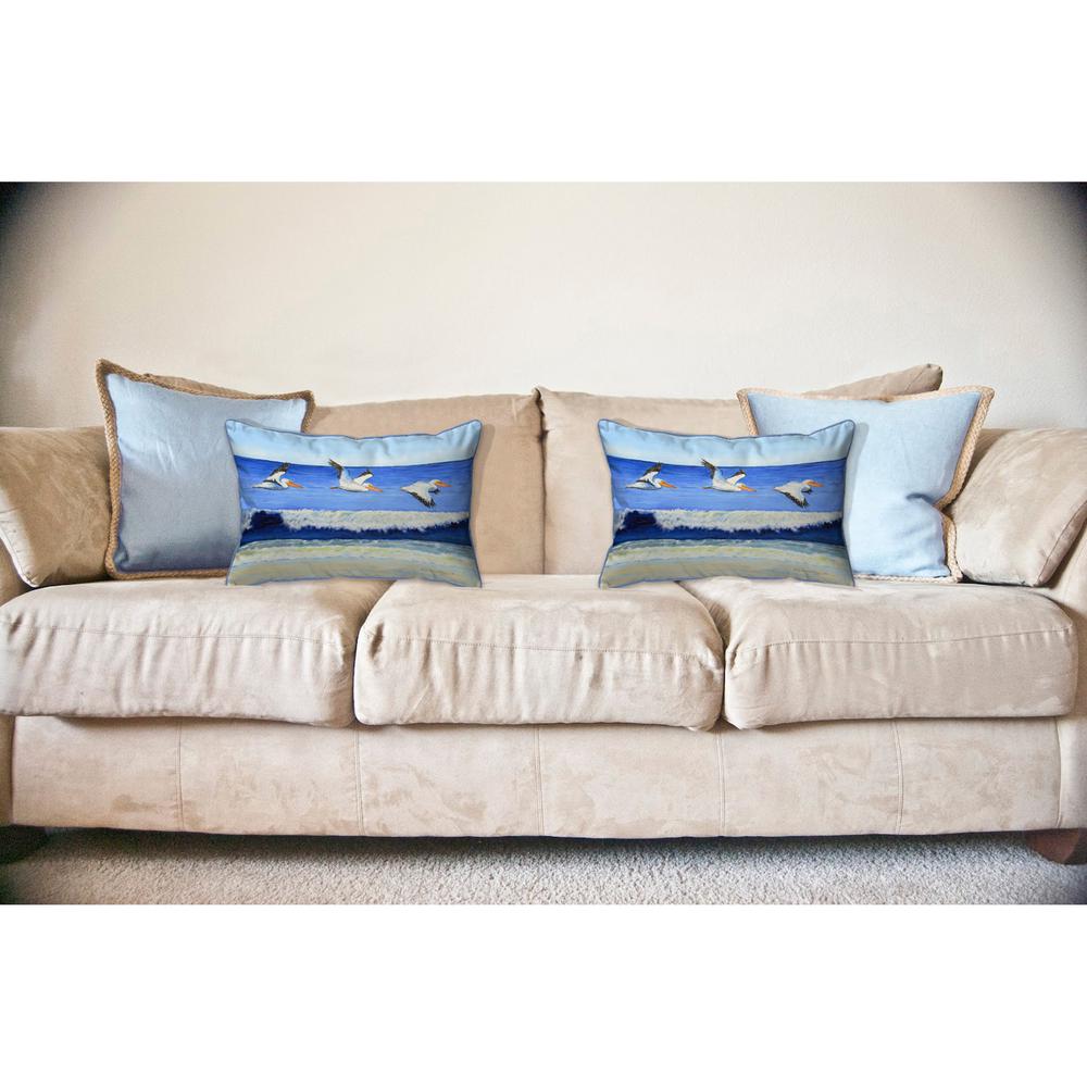 Skimming the Surf Large Corded Indoor/Outdoor Pillow 16x20. Picture 3