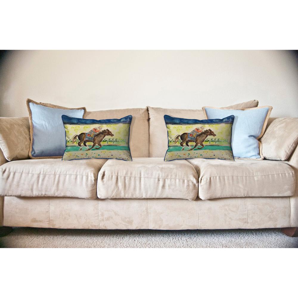 Derby Winner Large Indoor/Outdoor Pillow 16x20. Picture 3