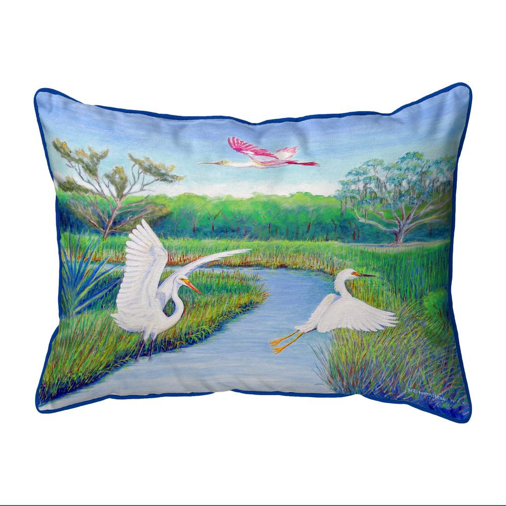Marsh Wings Large Indoor/Outdoor Pillow 16x20. Picture 1