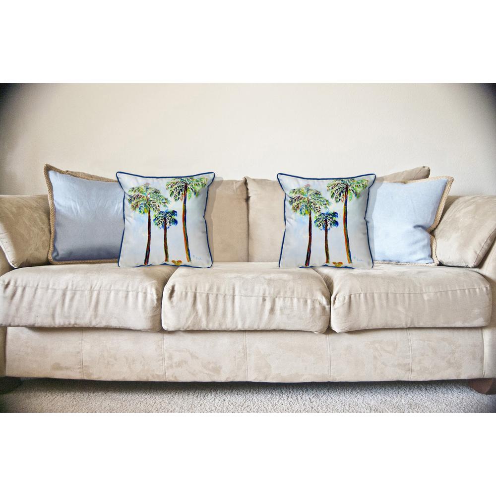 Three Palms Large Indoor/Outdoor Pillow 18x18. Picture 3