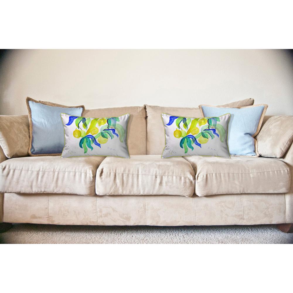 Lemon Tree Large Indoor/Outdoor Pillow 16x20. Picture 3