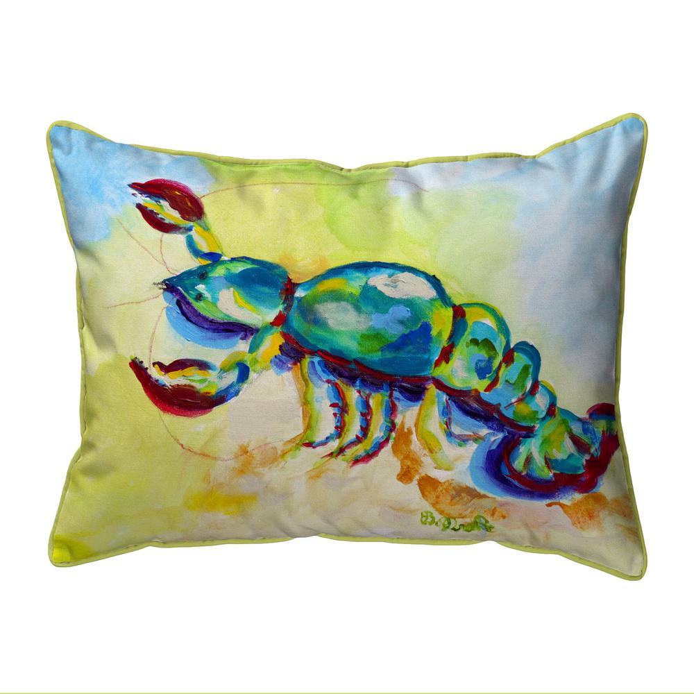 Colorful Lobster Large Indoor/Outdoor Pillow 16x20. Picture 1