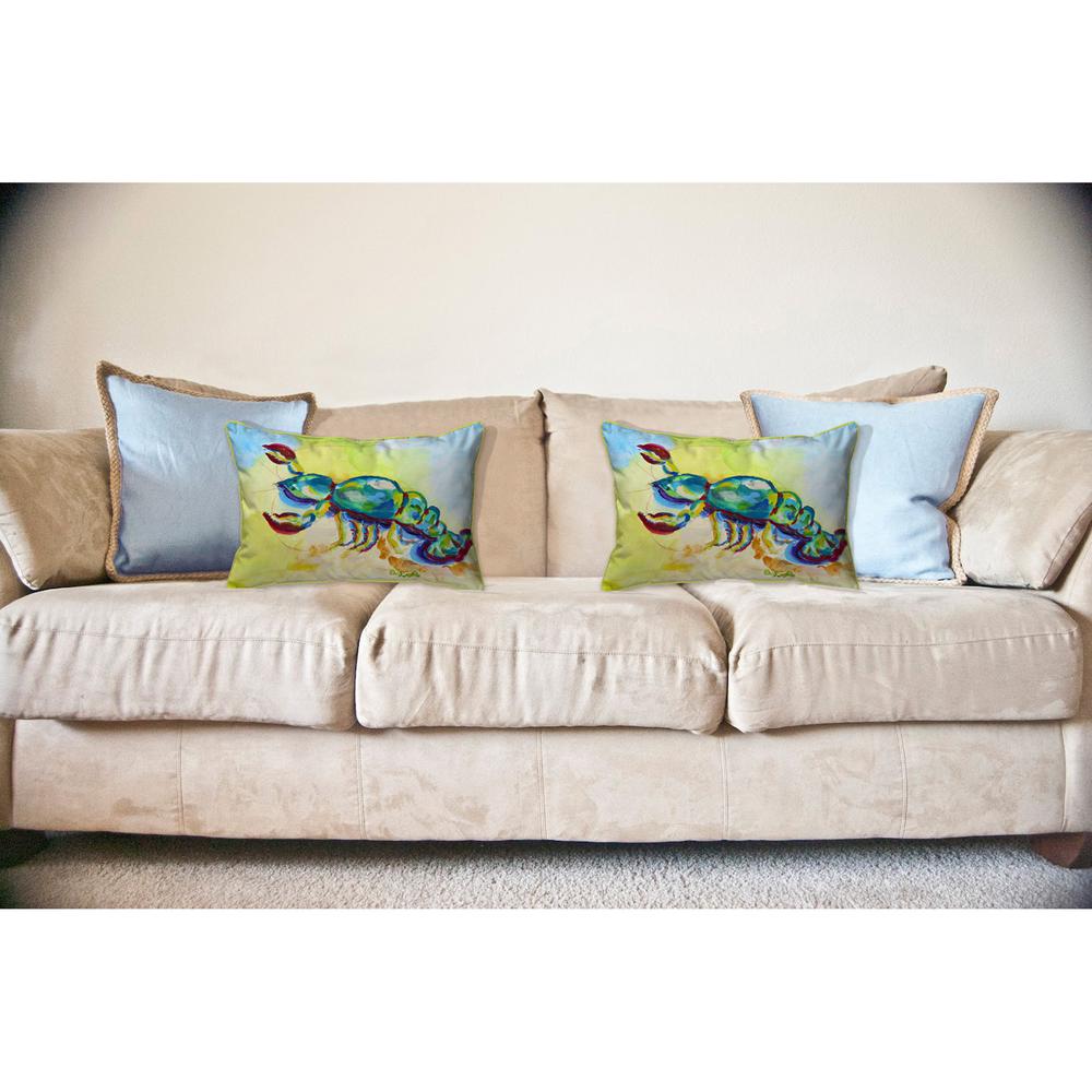 Colorful Lobster Large Indoor/Outdoor Pillow 16x20. Picture 3