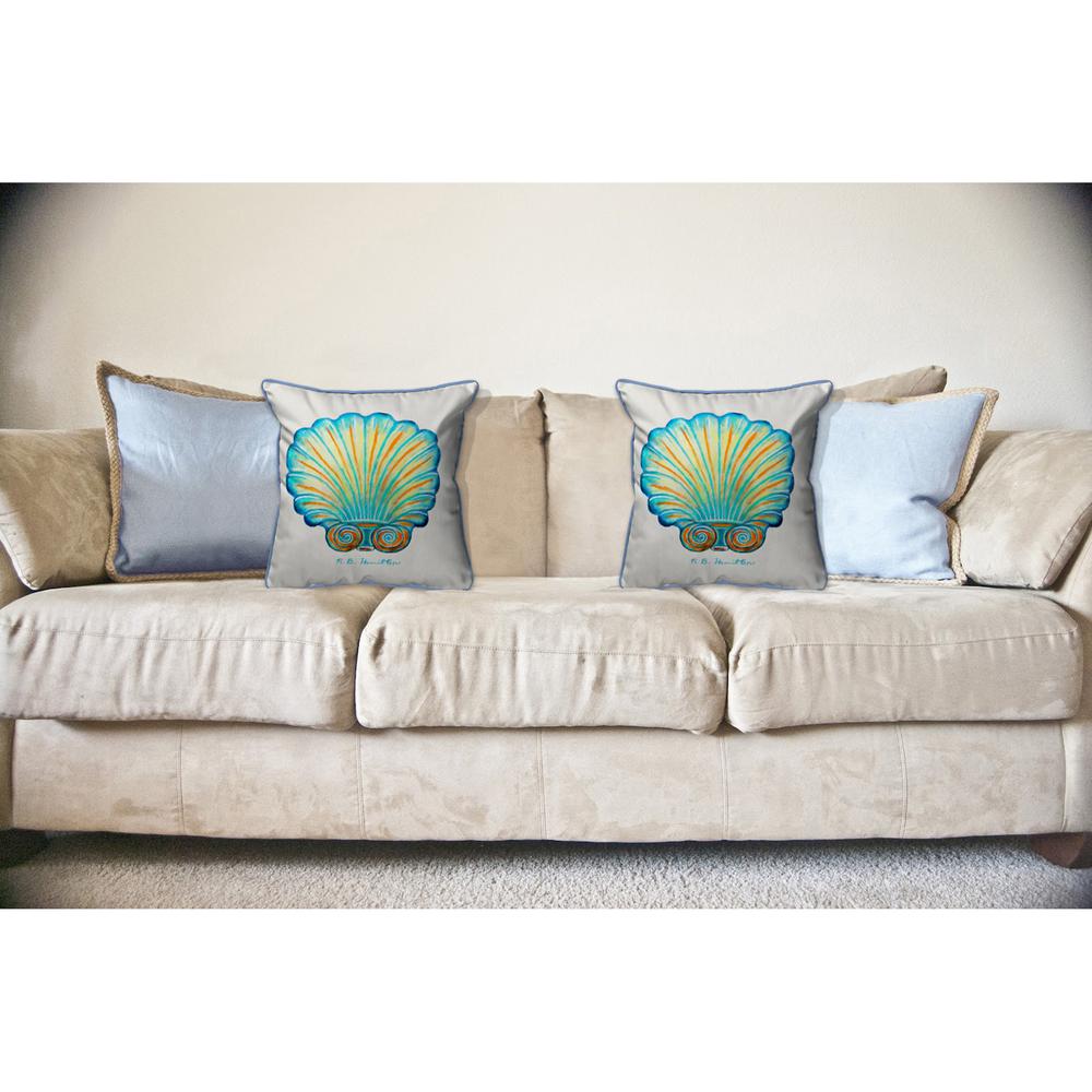 Ray's Scallop Large Pillow 18x18. Picture 3