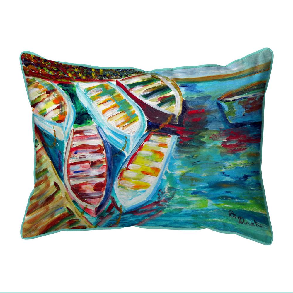Six Rowboats Large Indoor/Outdoor Pillow 16x20. Picture 1