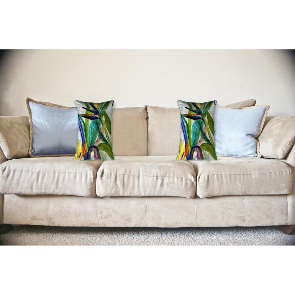 Teal Paradise II 16x20 Large Indoor/Outdoor Pillow. Picture 3