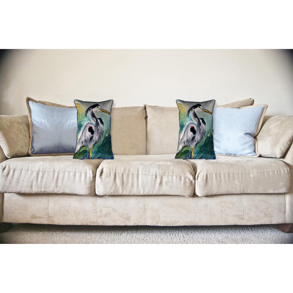 Betsy's Blue Heron 16x20 Large Indoor/Outdoor Pillow. Picture 3