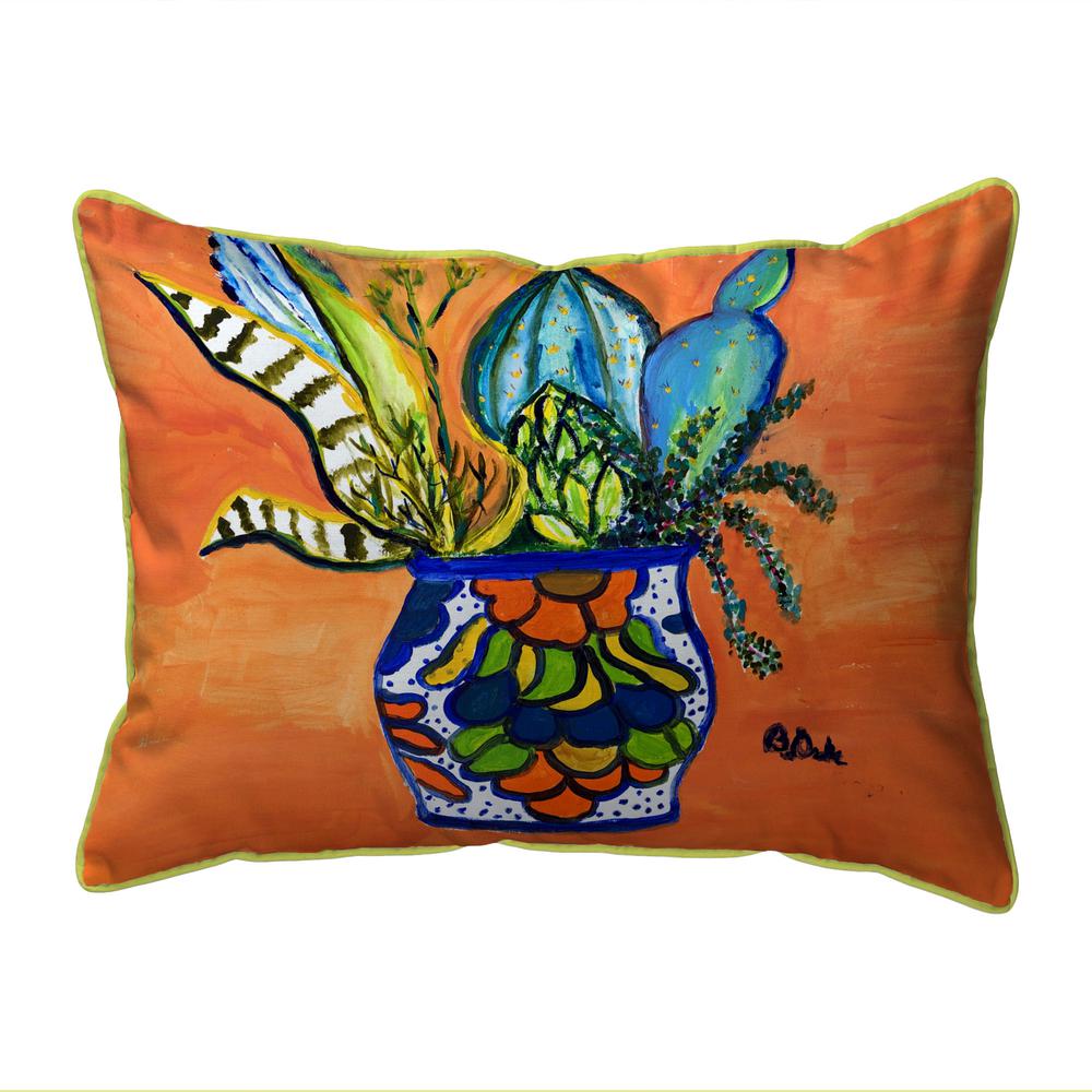 Cactus in Pot Large Indoor/Outdoor Pillow 16x20. Picture 1