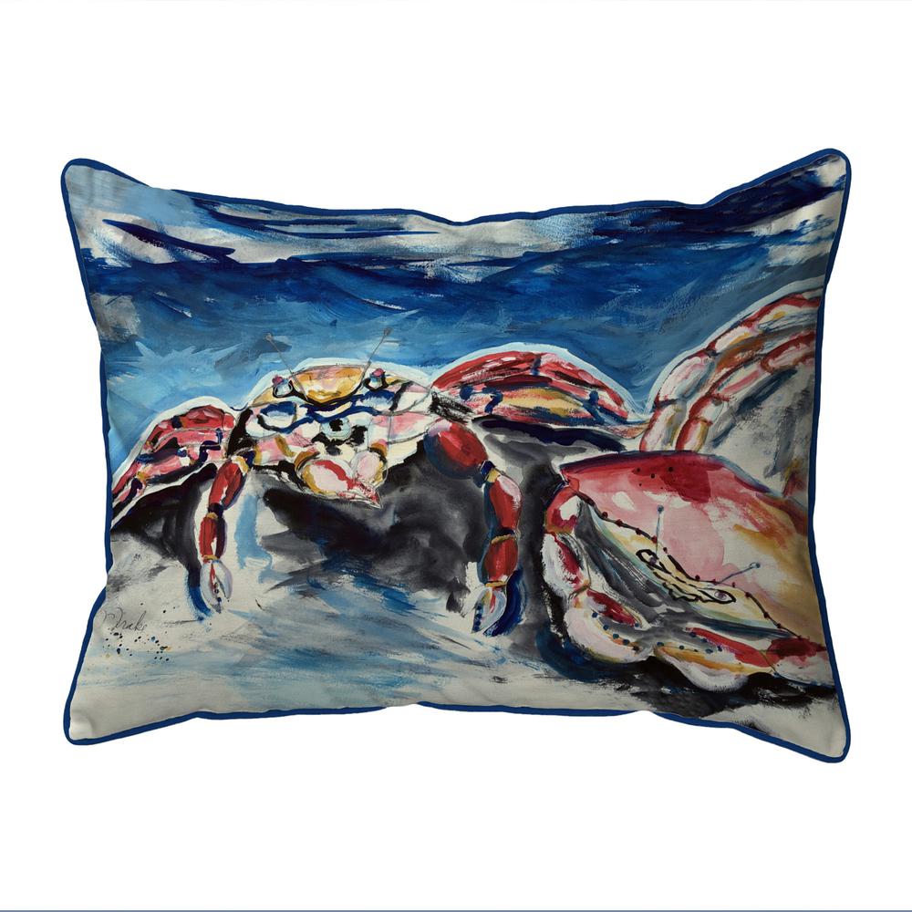 Two Red Crabs Large Indoor/Outdoor Pillow 16x20. Picture 1
