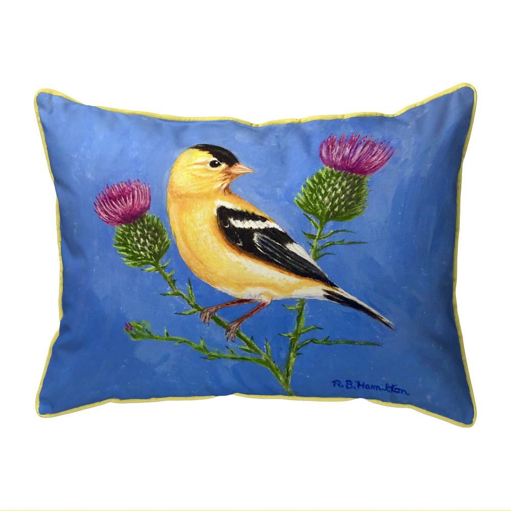 Goldfinch & Thistle Large Indoor/Outdoor Pillow. Picture 1