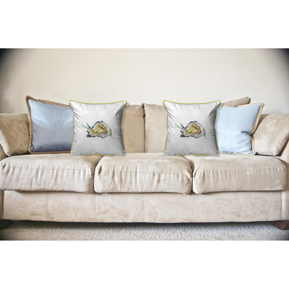 Oyster Shell Large Indoor/Outdoor Pillow 18x18. Picture 3