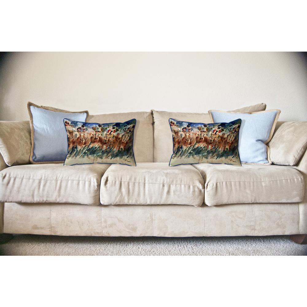 Tight Race Large Indoor/Outdoor Pillow. Picture 2