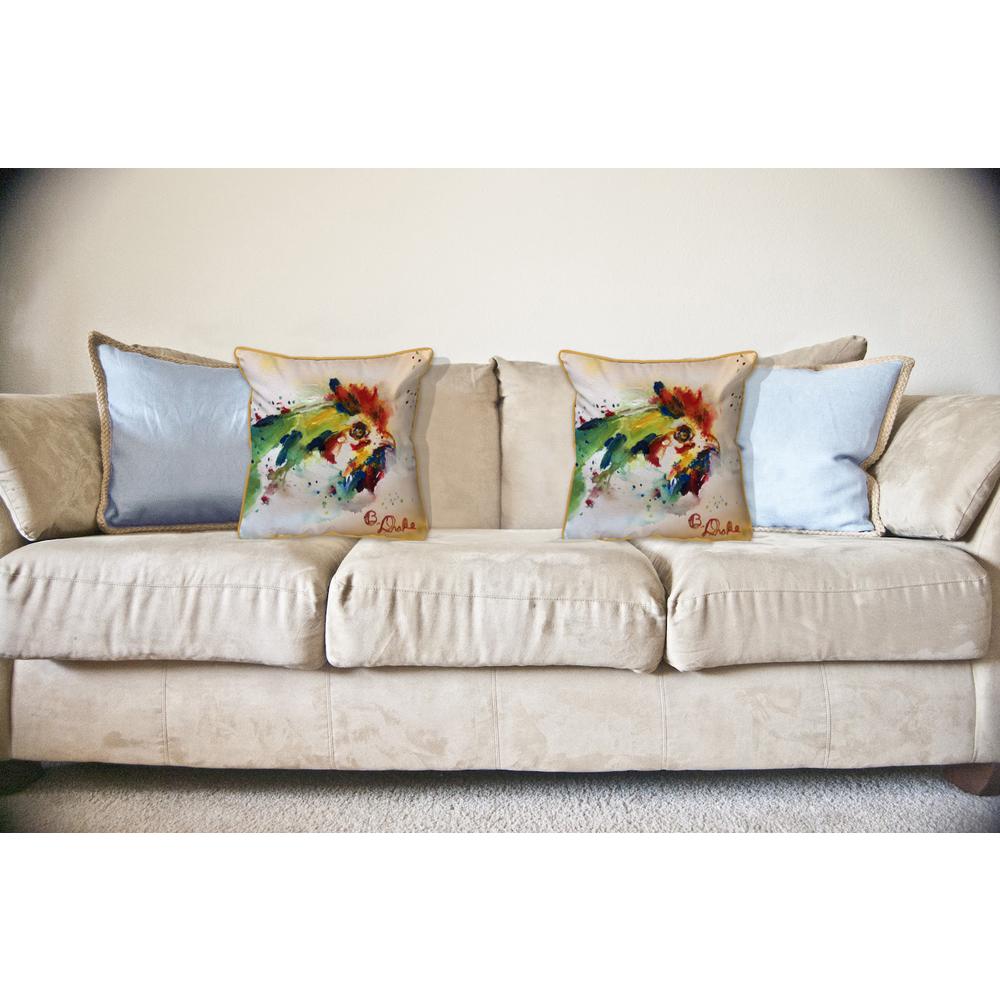 Chicken Portrait Large Indoor/Outdoor Pillow 18x18. Picture 3