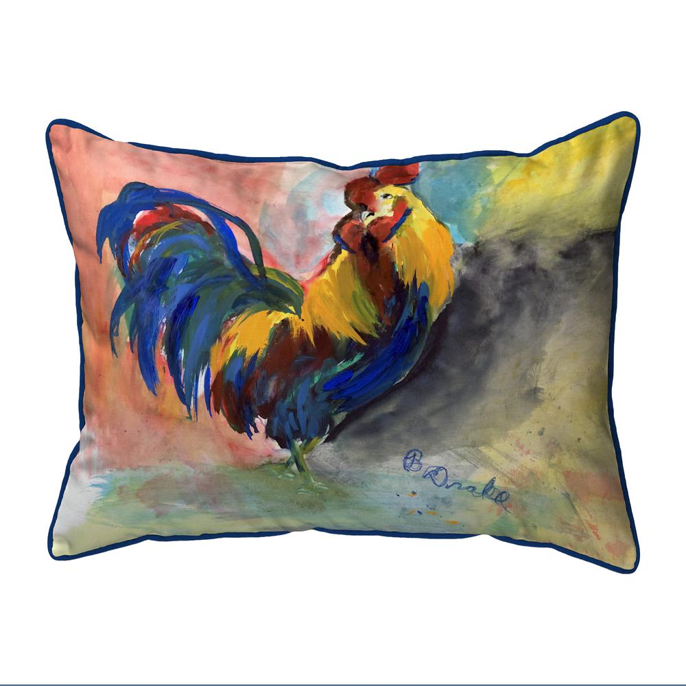 Blue Tail Rooster Large Indoor/Outdoor Pillow 18x18. Picture 1