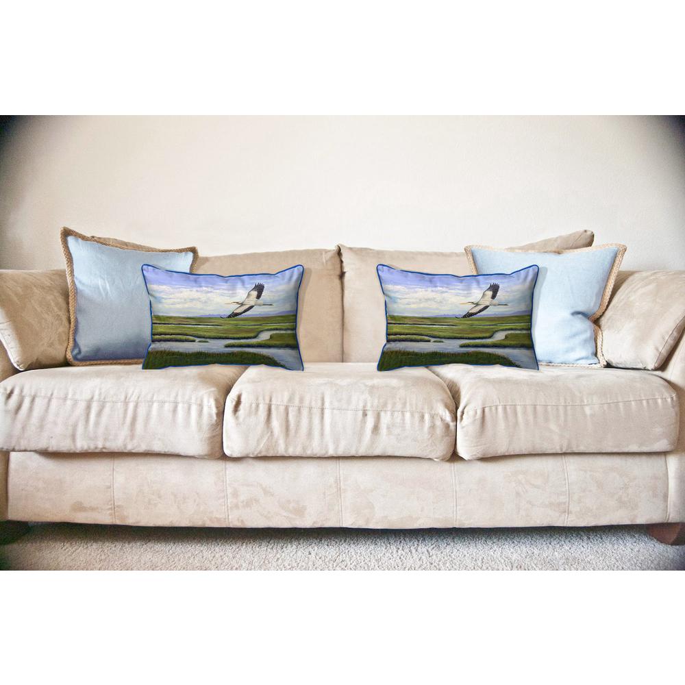 Marsh Flying Large Indoor/Outdoor Pillow 16x20. Picture 3