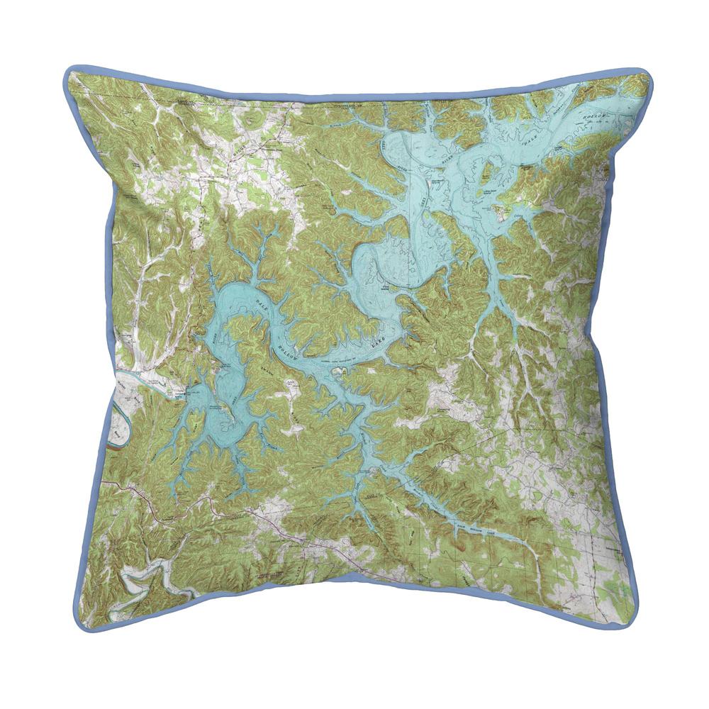 Dale Hollow, TN Nautical Map Large Indoor/Outdoor Pillow 18x18. Picture 1