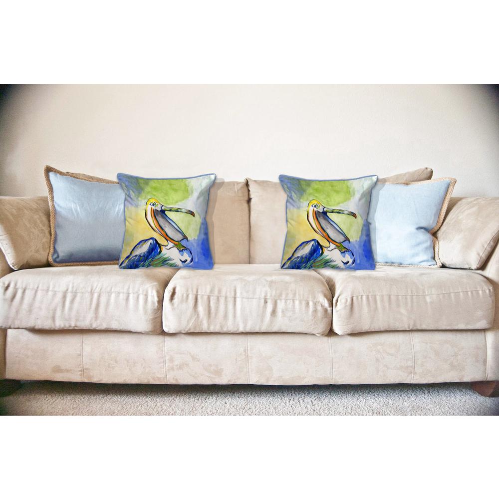 Happy Pelican Large Indoor/Outdoor Pillow 18x18. Picture 3
