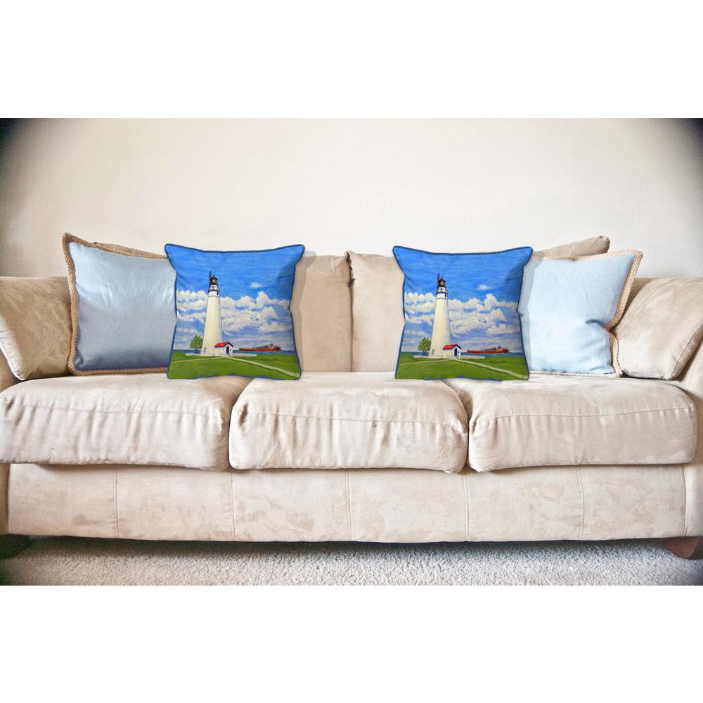 Fort Gratiot Lighthouse, MI Large Indoor/Outdoor Pillow 18x18. Picture 3