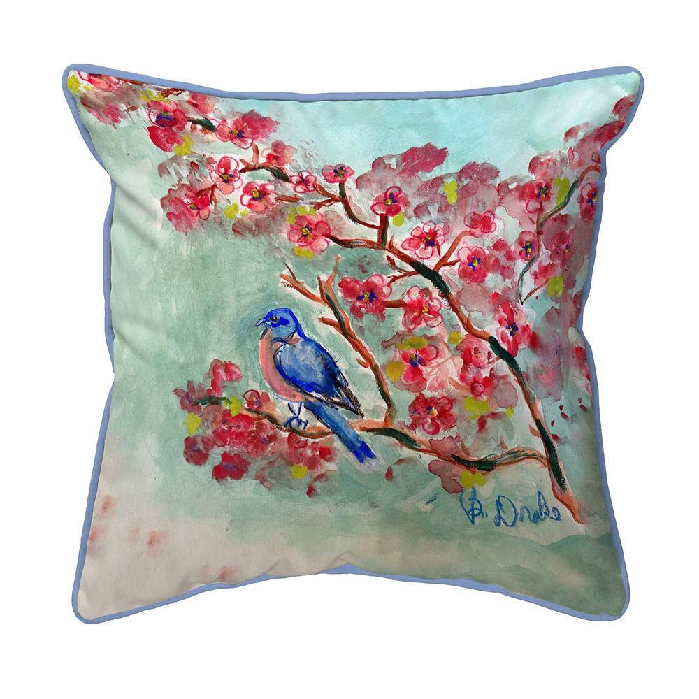 Cherry Blossoms Large Indoor/Outdoor Pillow 18x18. Picture 1