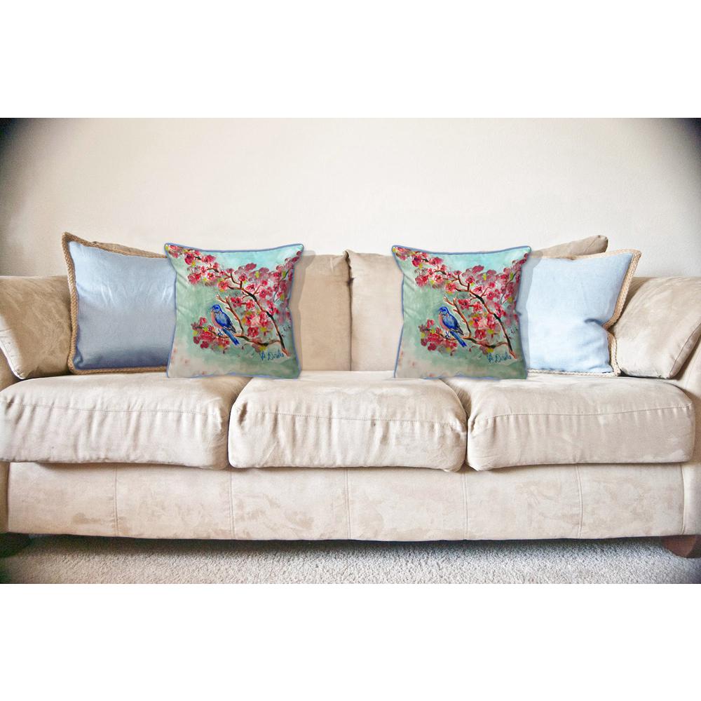 Cherry Blossoms Large Indoor/Outdoor Pillow 18x18. Picture 3