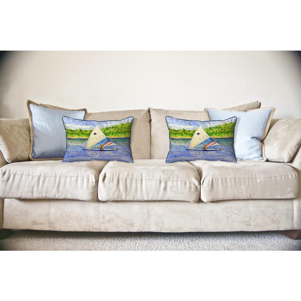 Sunfish Sailing Large Indoor/Outdoor Pillow 16x20. Picture 3