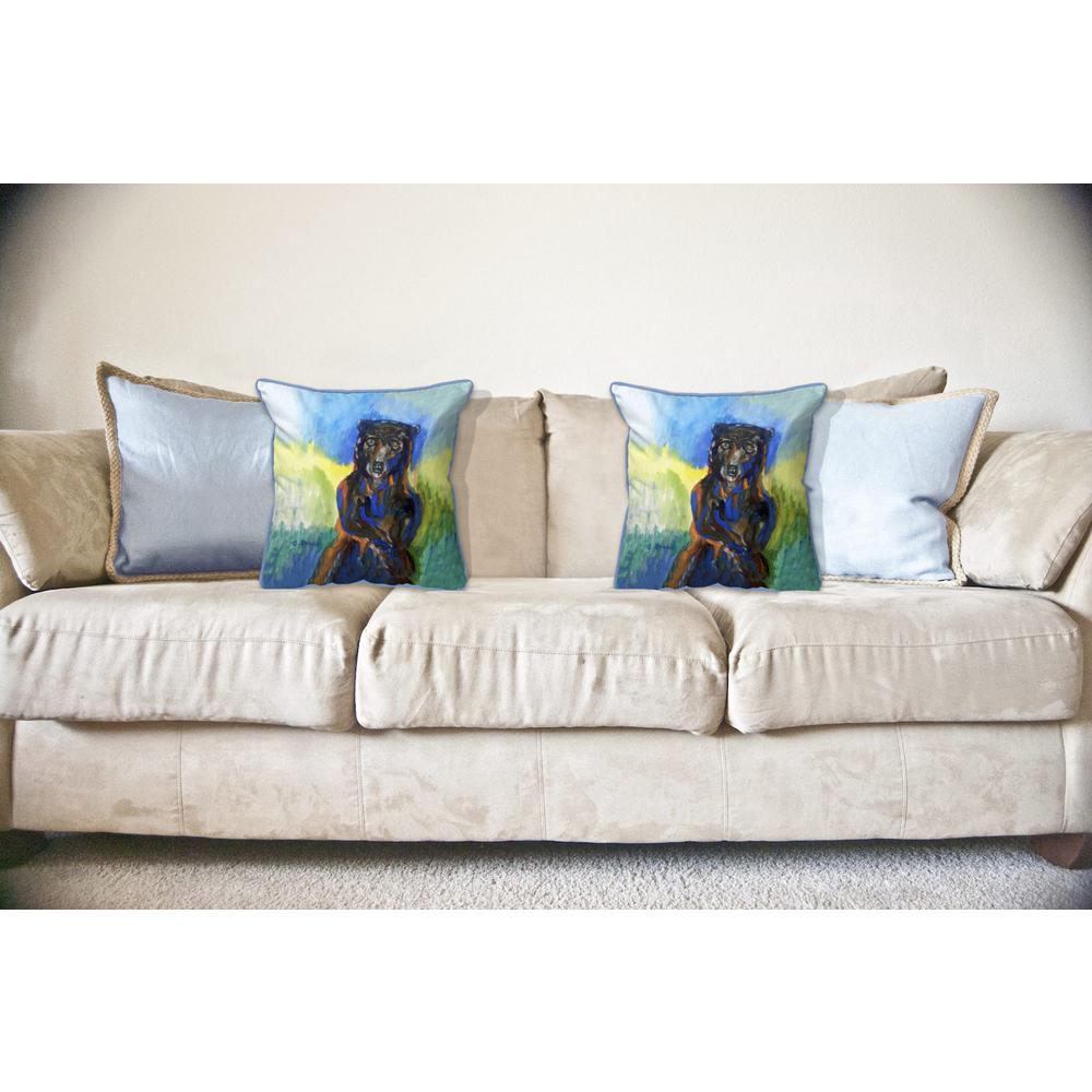 Dancing Bear Large Indoor/Outdoor Pillow 18x18. Picture 3