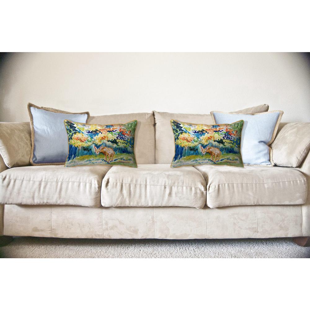 Fall Fawn Large Indoor/Outdoor Pillow 16x20. Picture 3