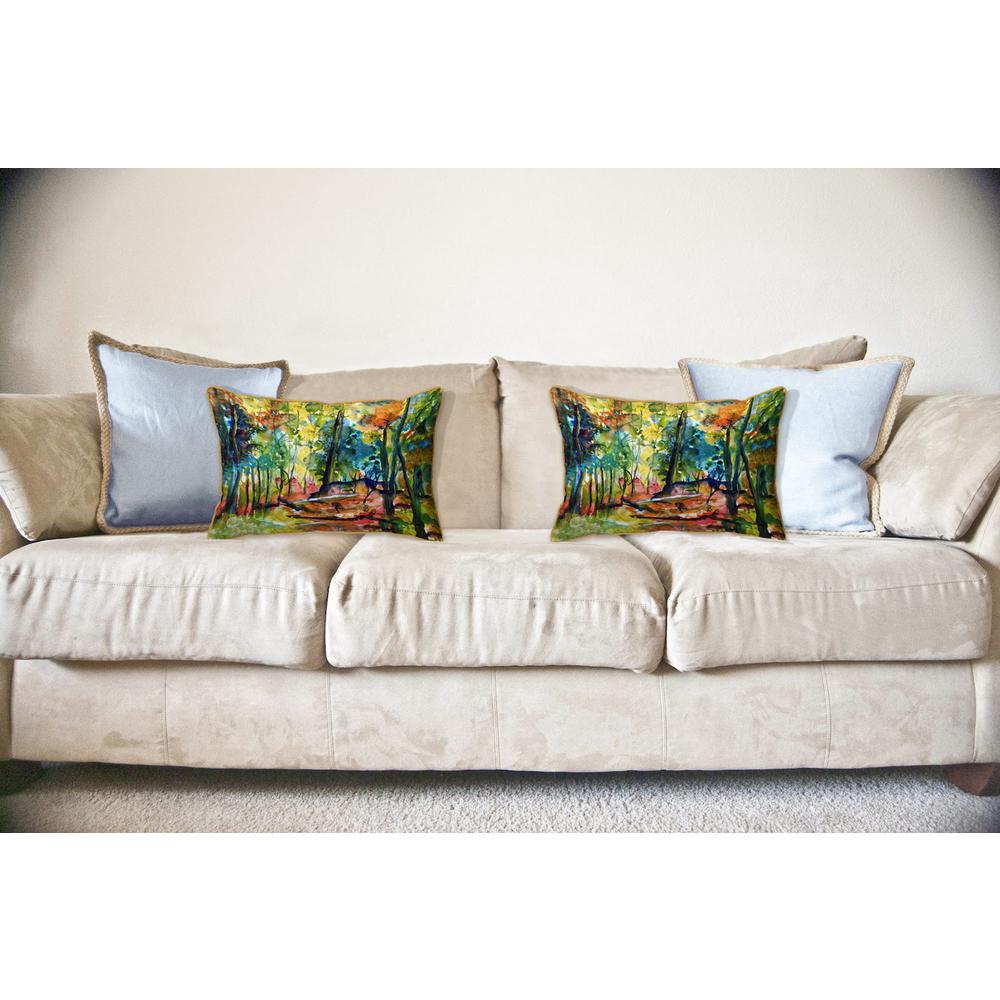 Fall Forest Large Indoor/Outdoor Pillow 16x20. Picture 3