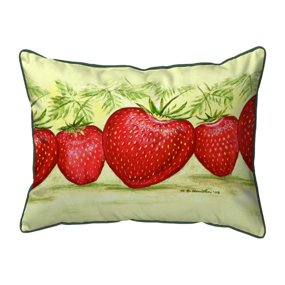 Strawberries Large Indoor/Outdoor Pillow 16x20. Picture 1