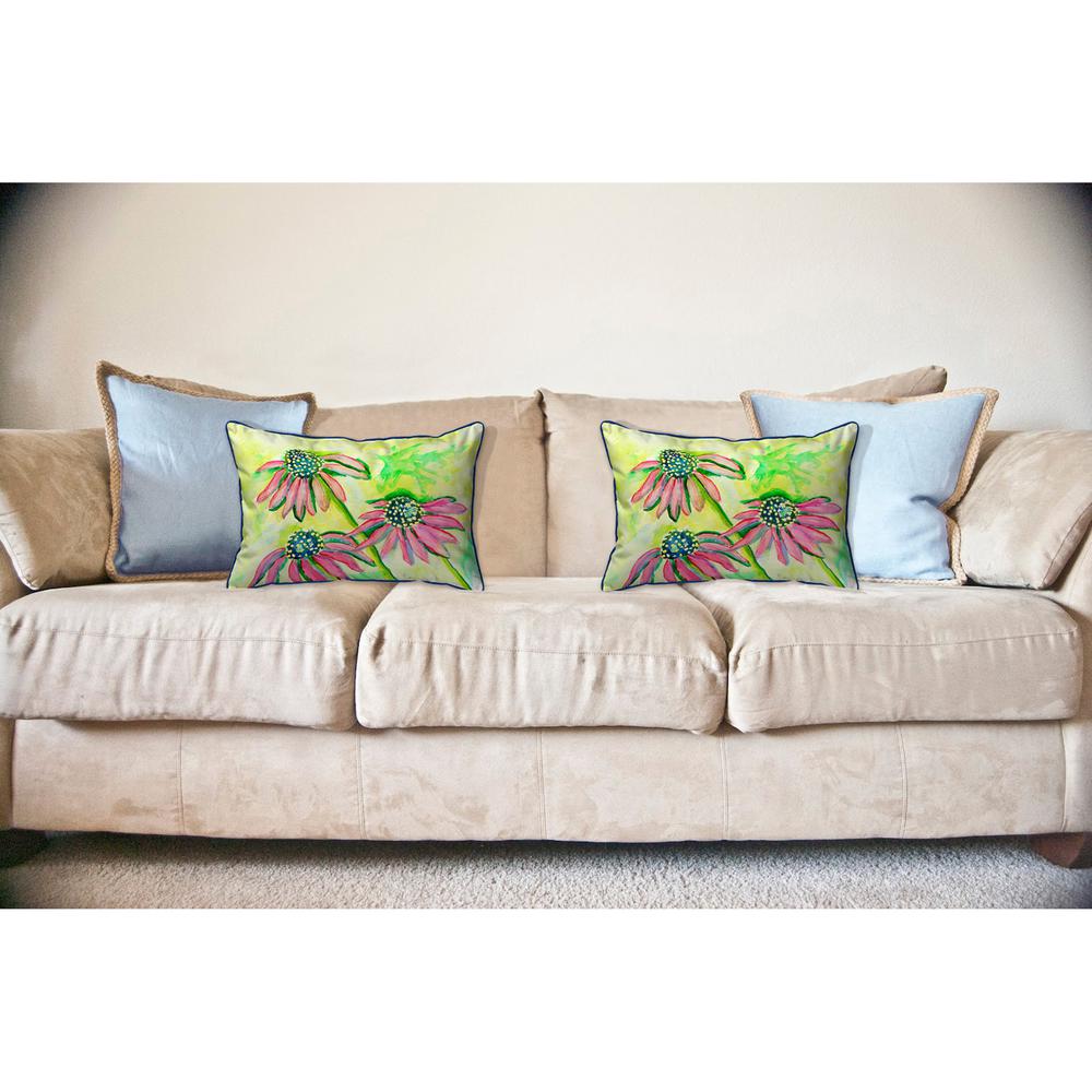 Cone Flowers Large Indoor/Outdoor Pillow 16x20. Picture 3