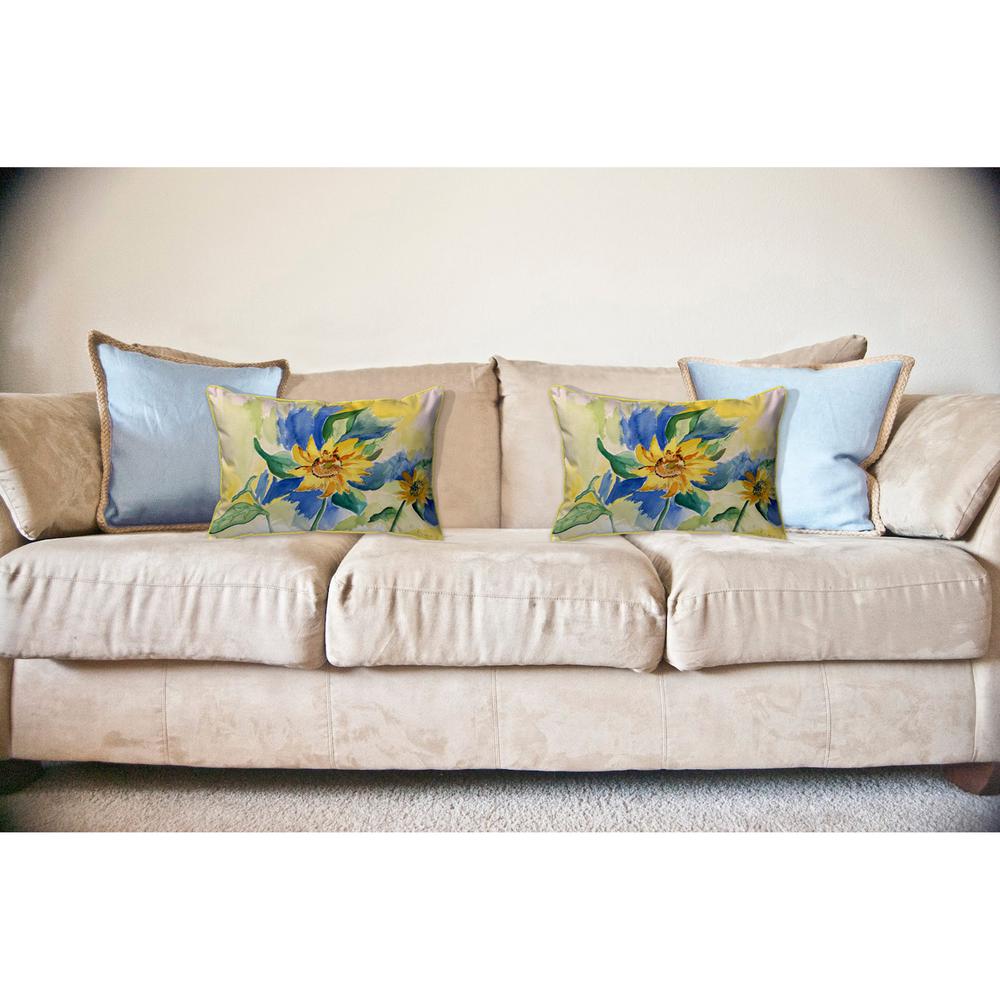 Betsy's SunFlower Large Indoor/Outdoor Pillow 16x20. Picture 3