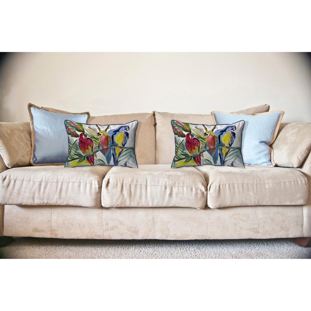 Parrot Family Large Indoor/Outdoor Pillow 16x20. Picture 3